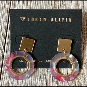 Loren Olivia earrings modern hoops Nordstrom NEW